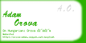 adam orova business card